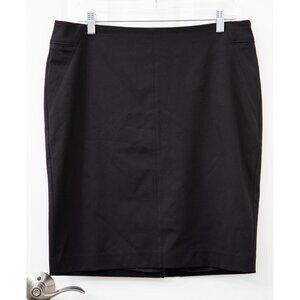 Loft Knee-Length Black Pencil Skirt, size 14P